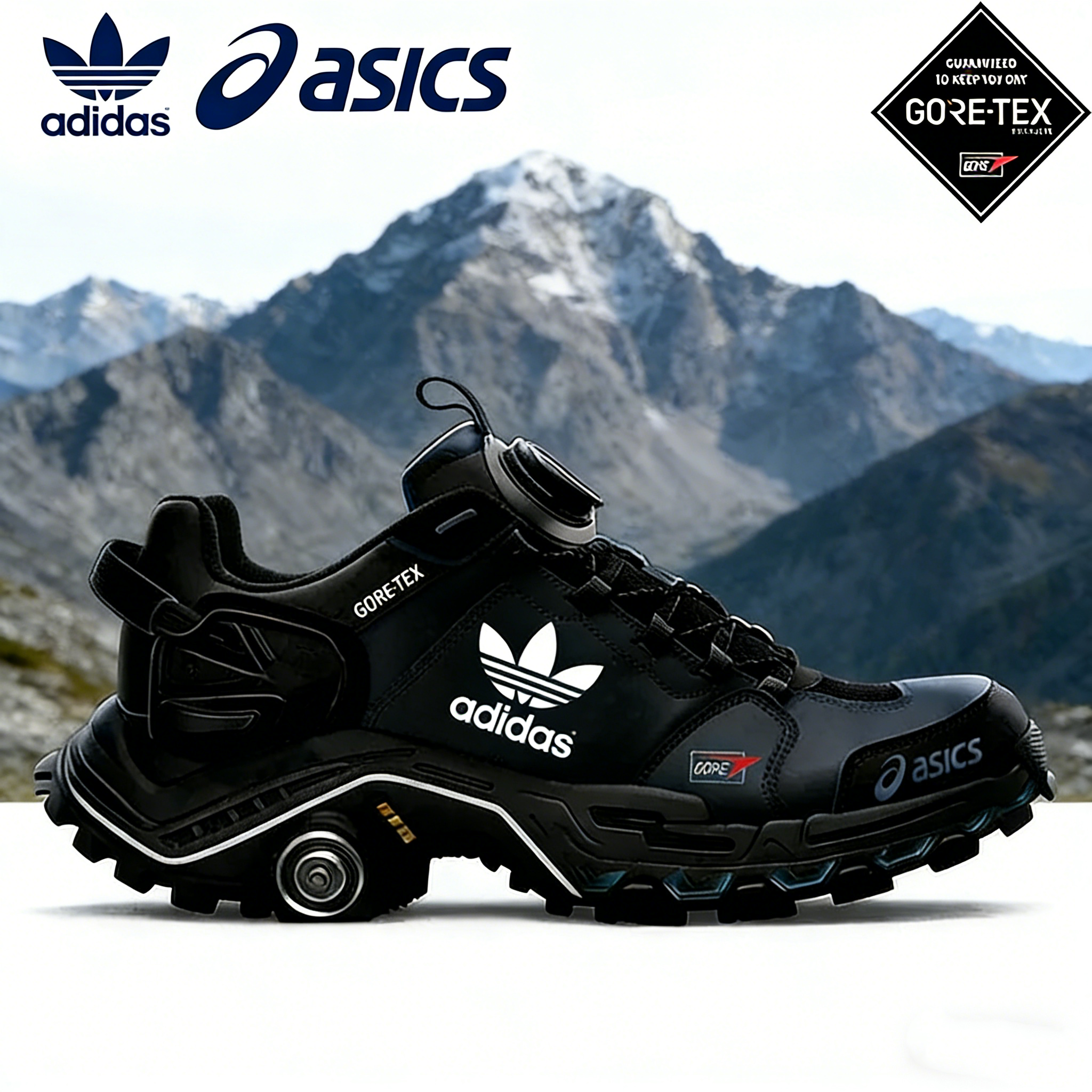 adidas × asics GORE-TEX planinarske cipele – brzo otkopčavanje i neklizajući potplat